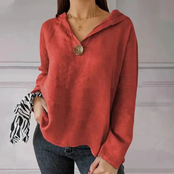 Marilyn V-Ausschnitt Kapuzenpullover