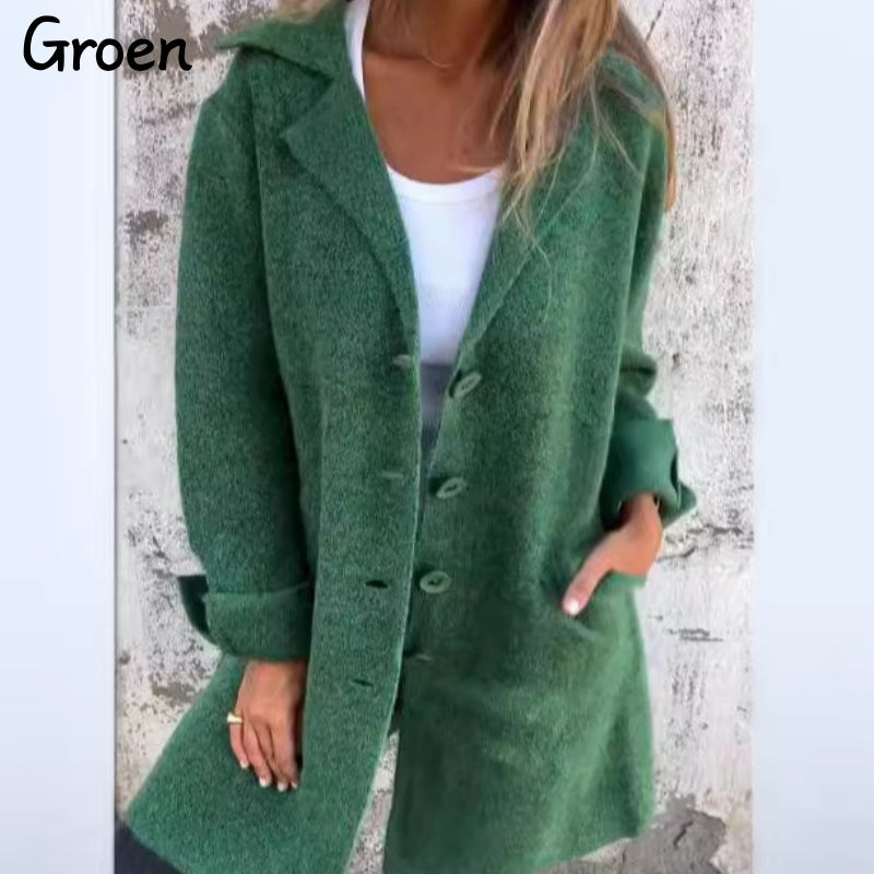 ModeGeist | Langer Eleganter Mantel für Damen