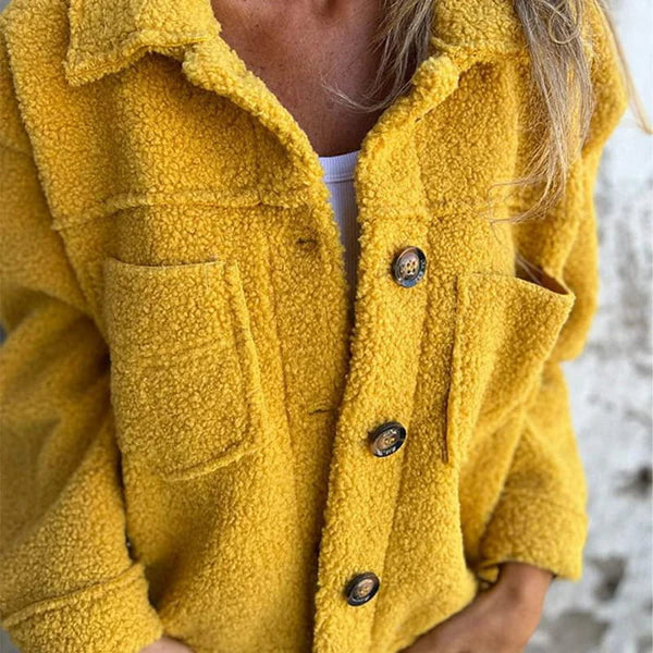 MODEGEIST Damen Kurze Jacke Reverskragen Taillierte Passform Elegant