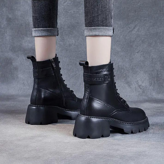 MODEGEIST Damen Stiefel Orthopädisch Schwarz Knöchelhoch