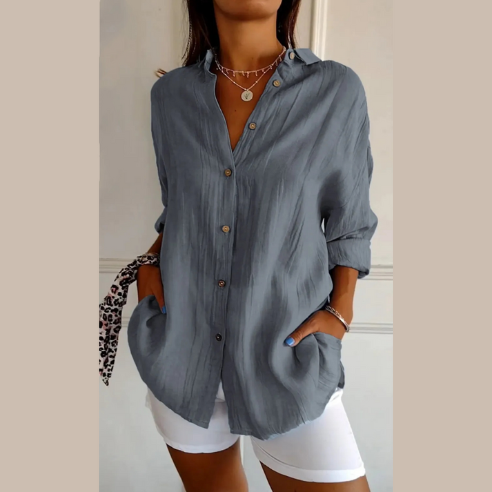 MARLA Bluse mit Knöpfen und lockerem Schnitt