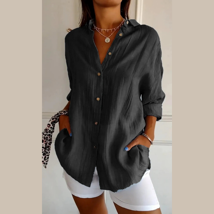 MARLA Bluse mit Knöpfen und lockerem Schnitt