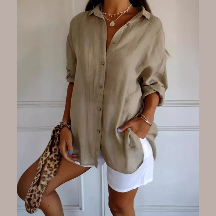 MARLA Bluse mit Knöpfen und lockerem Schnitt