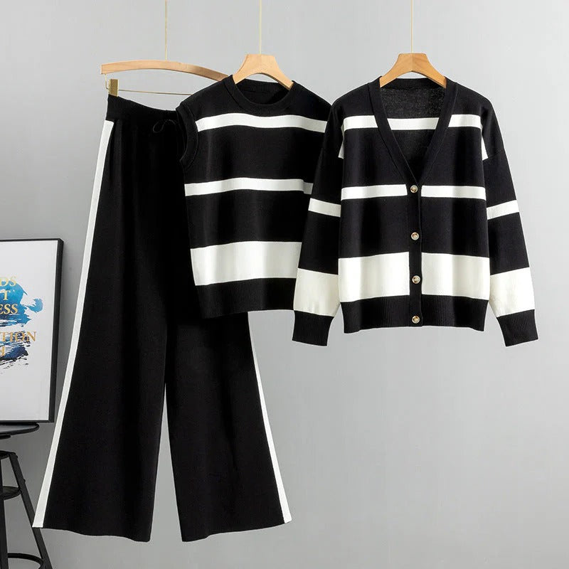 Damen Loungewear Set Mara – 3-teilig, gestrickt