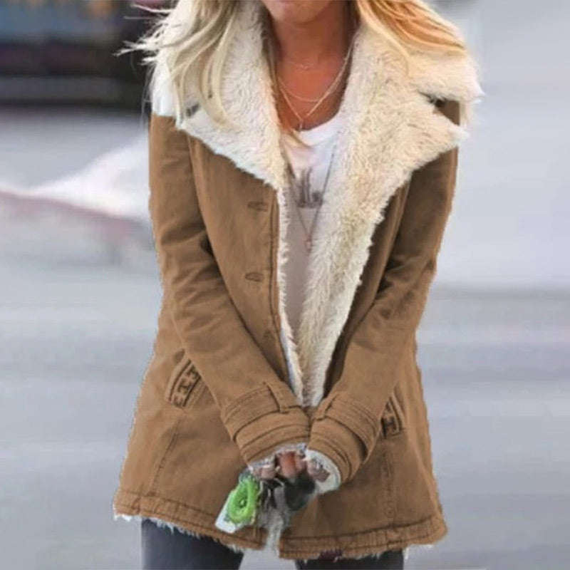 ModeGeist | Winterjacke mit Reverskragen für Damen