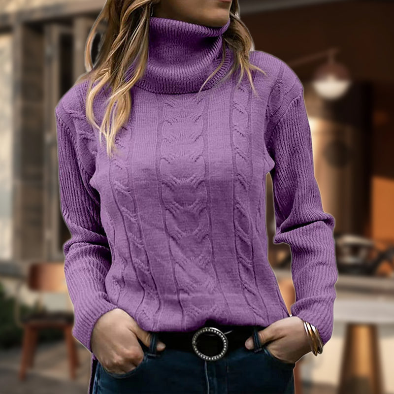 ModeGeist | Stilvolle Damen Rollkragenpullover mit Langen Ärmeln