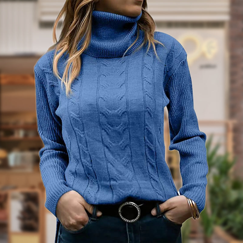ModeGeist | Stilvolle Damen Rollkragenpullover mit Langen Ärmeln