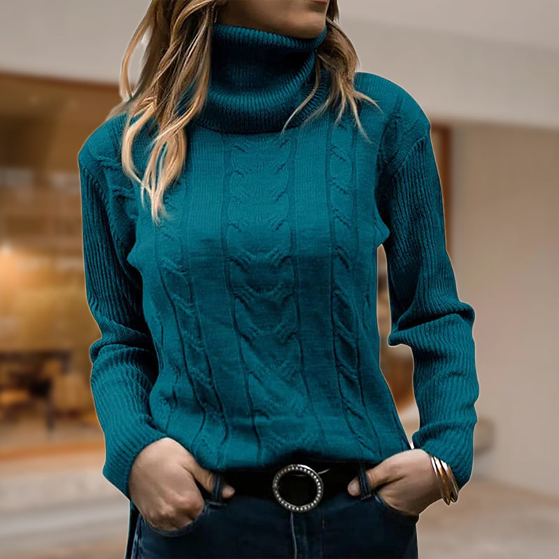 ModeGeist | Stilvolle Damen Rollkragenpullover mit Langen Ärmeln