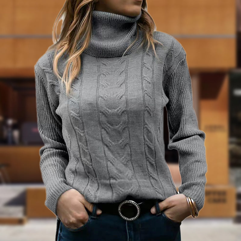ModeGeist | Stilvolle Damen Rollkragenpullover mit Langen Ärmeln