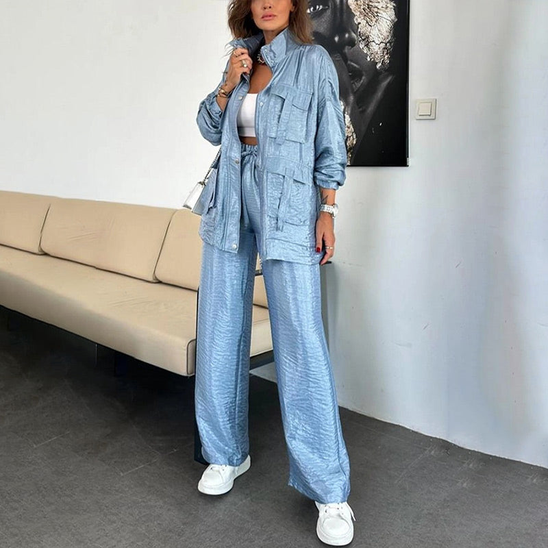 Hughes Damen Cargojacke & Hose im Oversize-Look
