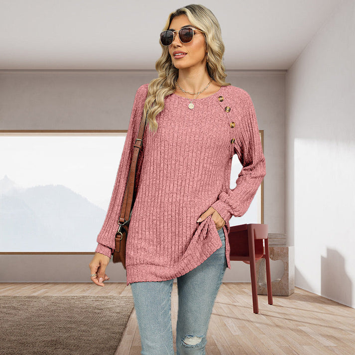 BERTRAM - Strickpullover mit Zierknöpfen