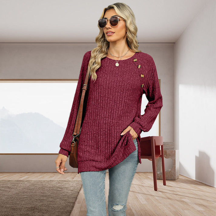 BERTRAM - Strickpullover mit Zierknöpfen