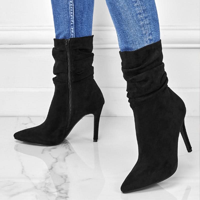 ModeGeist | Elegante Ankle Boots mit Hohem Absatz