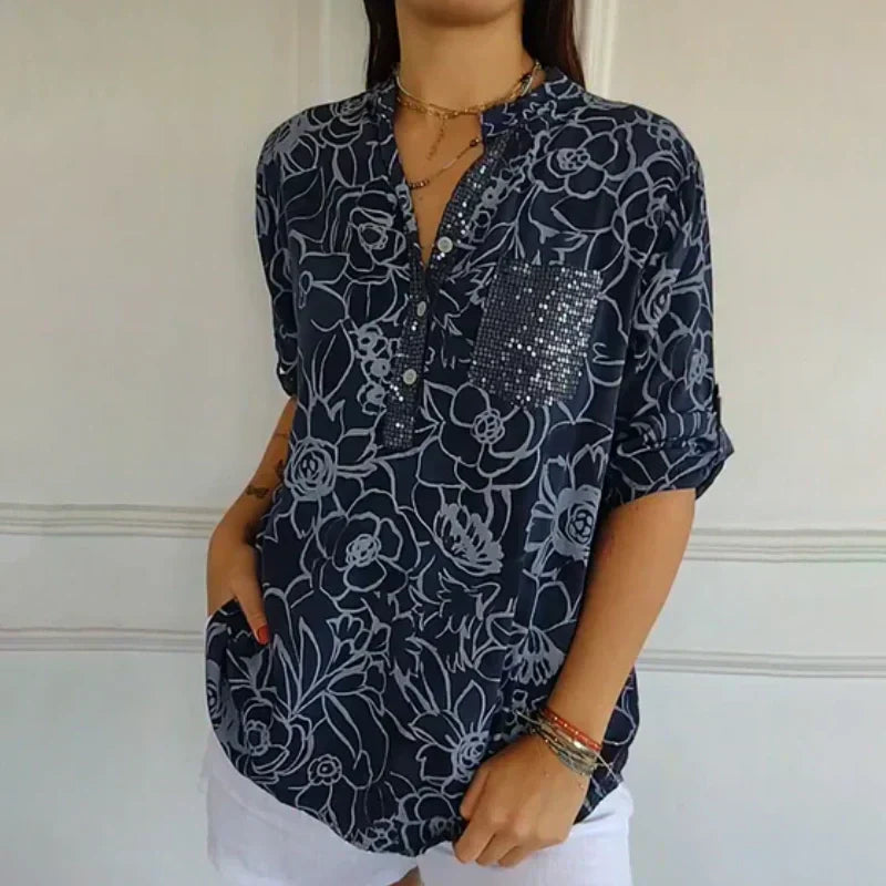 Lockere bedruckte Bluse von TILDA