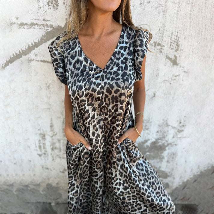 MARINA-Jumpsuit mit V-Ausschnitt