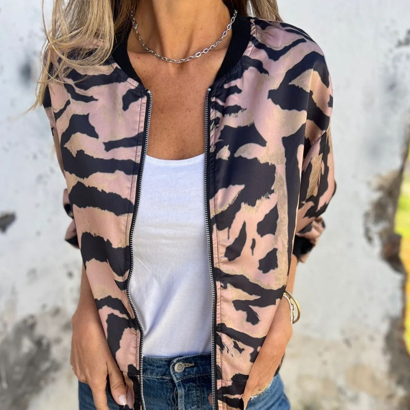 ModeGeist | Damen-Bomberjacke mit praktischem Reißverschluss