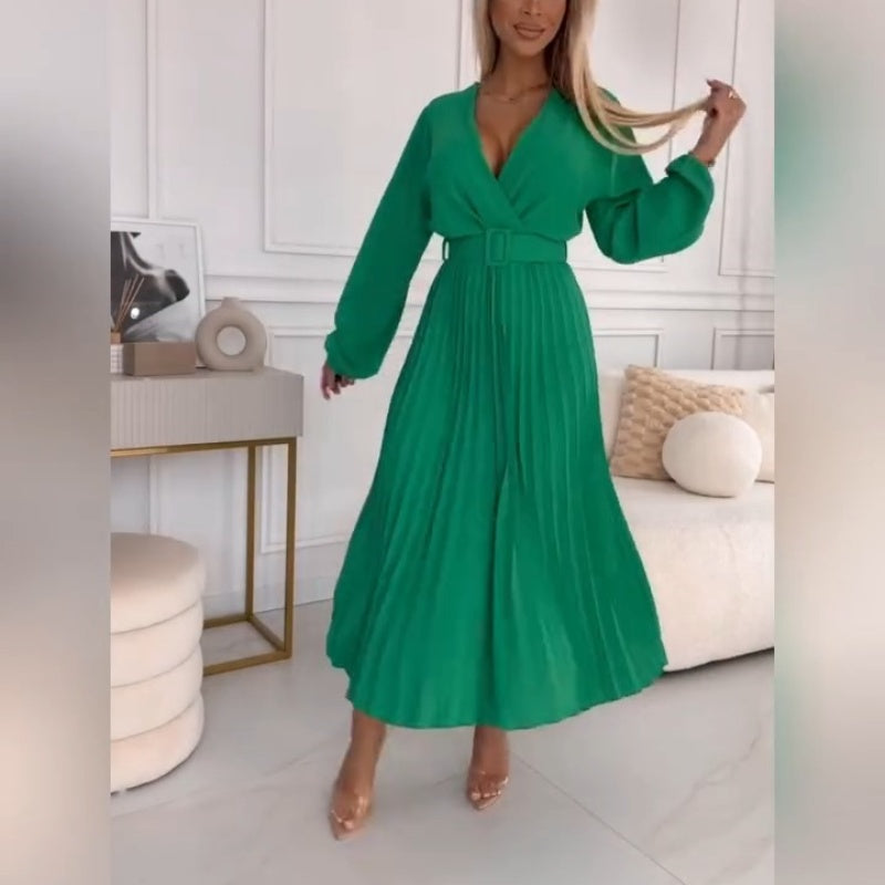 Elegantes Tillie Midikleid mit Plisseefalten