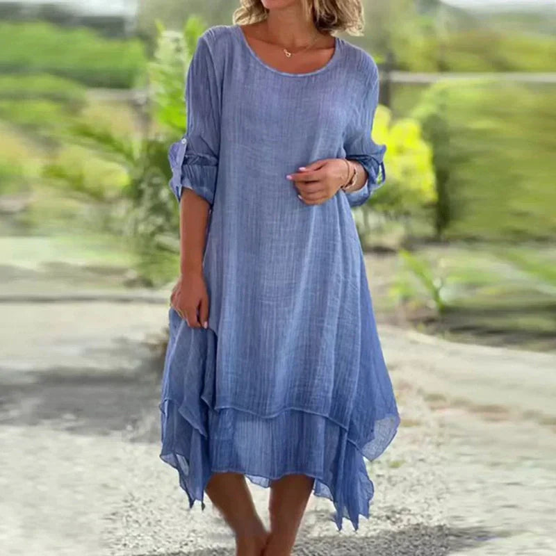 TUGBA - Lockeres Kleid mit Rundhals
