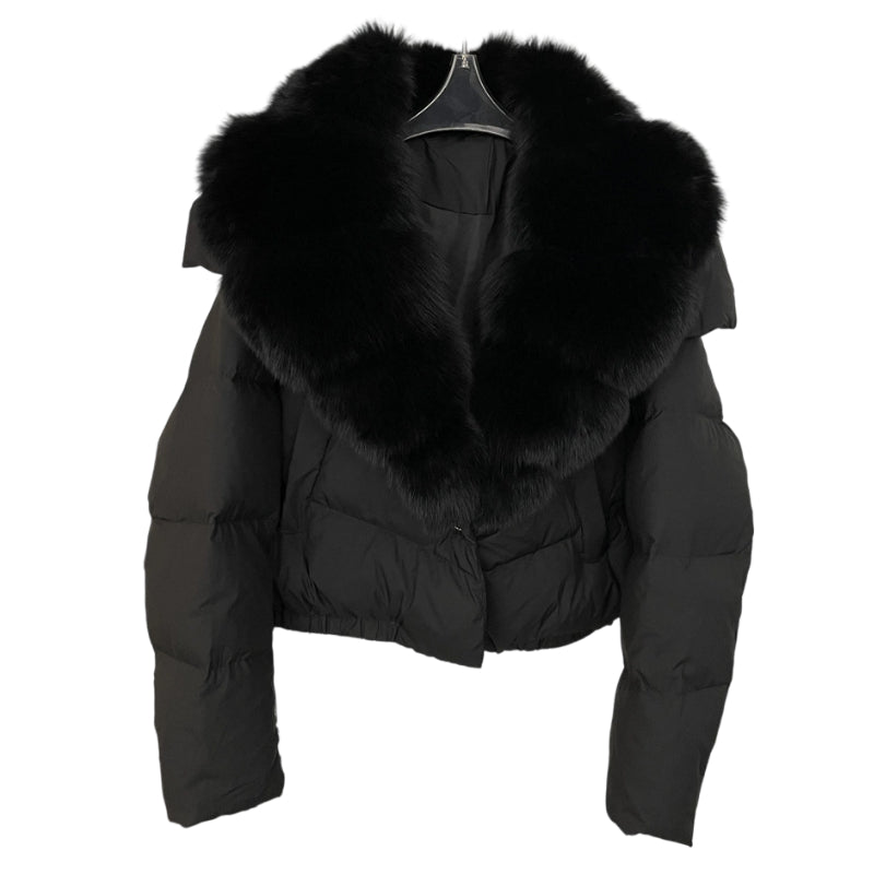 ModeGeist | Kurze Jacke mit Kunstfellkragen
