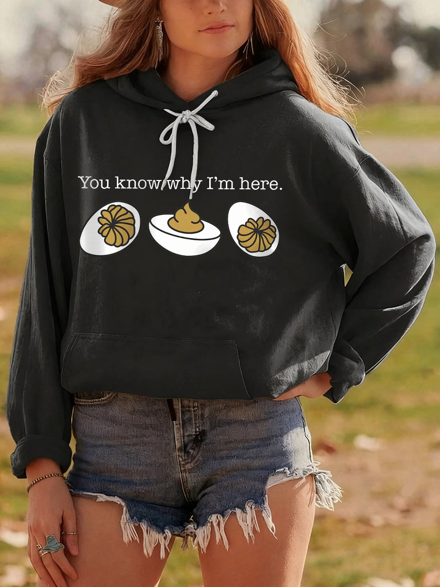MODEGEIST Damen Thanksgiving Hoodie Festlicher Print Kuschelig