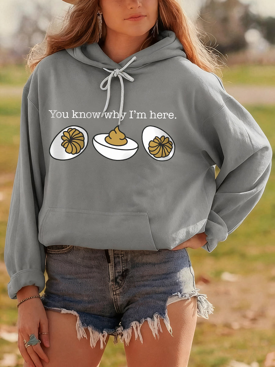 MODEGEIST Damen Thanksgiving Hoodie Festlicher Print Kuschelig