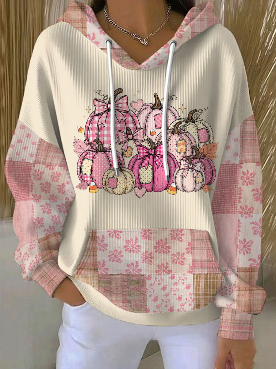 MODEGEIST Damen Herbst Hoodie Kürbis Design Warm