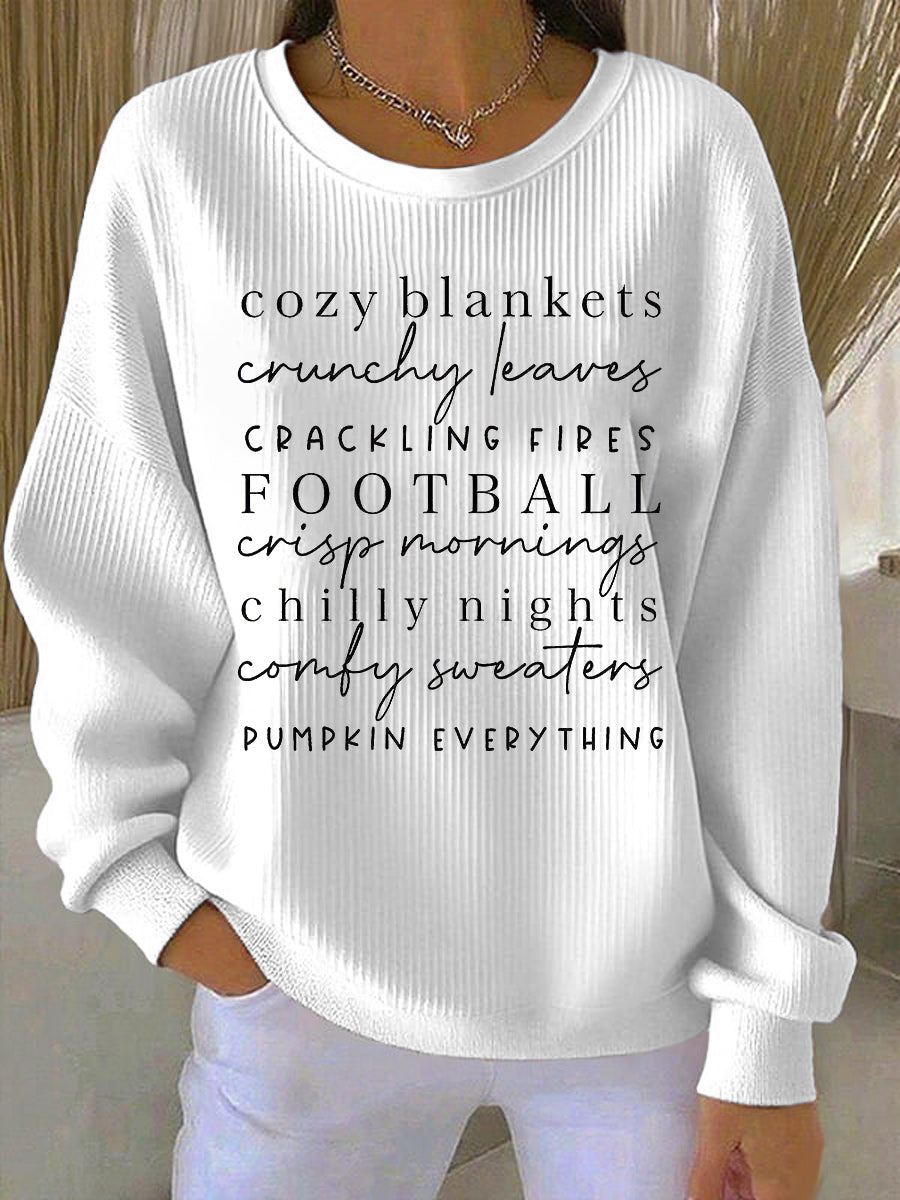MODEGEIST Damen Sweatshirt Oversize Herbst-Design Weich Baumwolle
