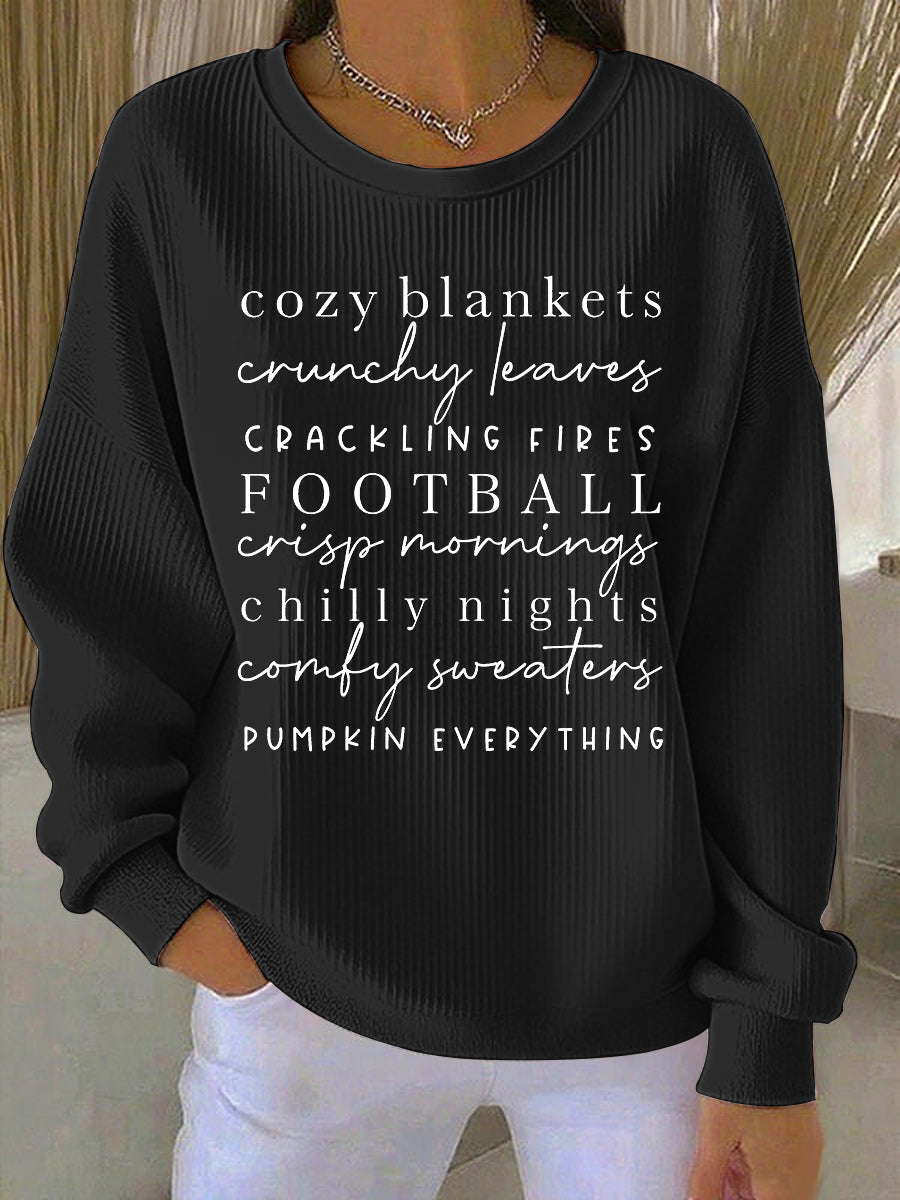 MODEGEIST Damen Sweatshirt Oversize Herbst-Design Weich Baumwolle