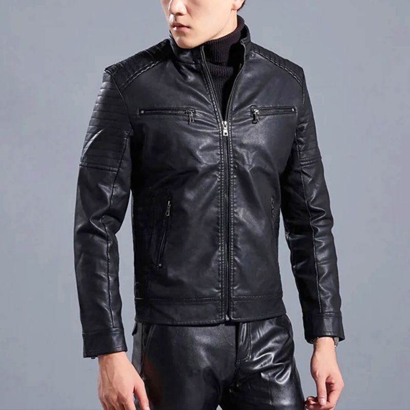 ModeGeist | Moderne Lederjacke mit Reißverschluss