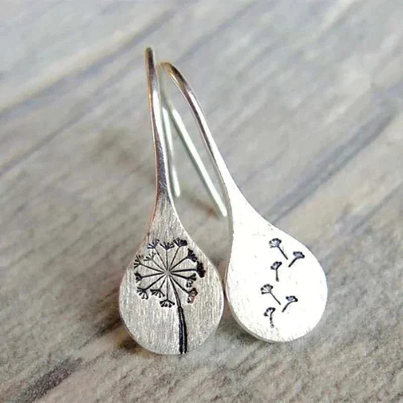 MODEGEIST Damen Pusteblumen-Ohrringe Sterling Silber