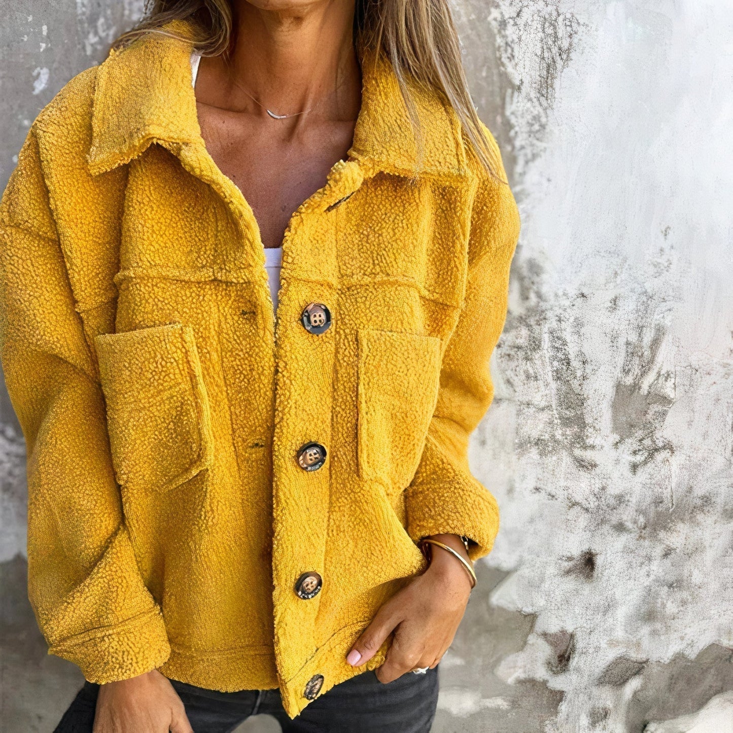 ModeGeist | Jacke Aus Weichem Teddy-Material - Marisol