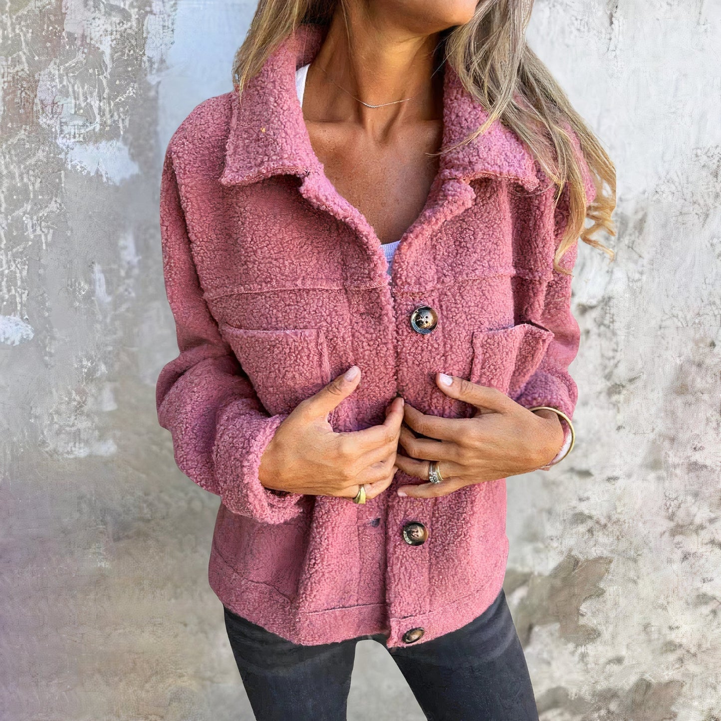 ModeGeist | Jacke Aus Weichem Teddy-Material - Marisol