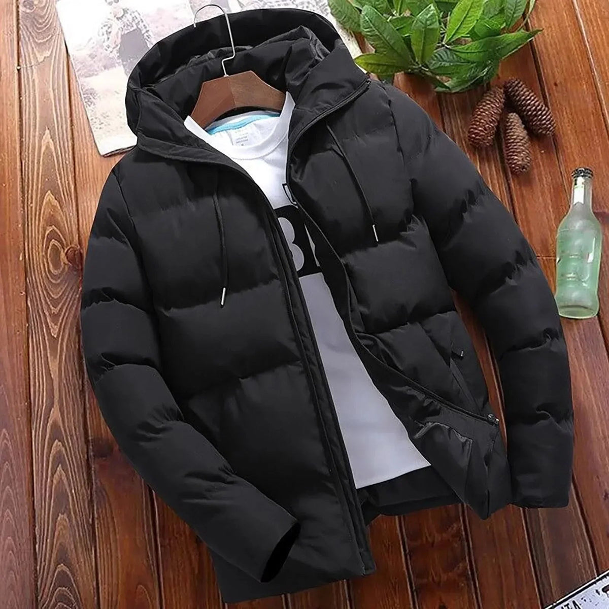 Herren Wintermantel mit Kapuze - Modell Erwin
