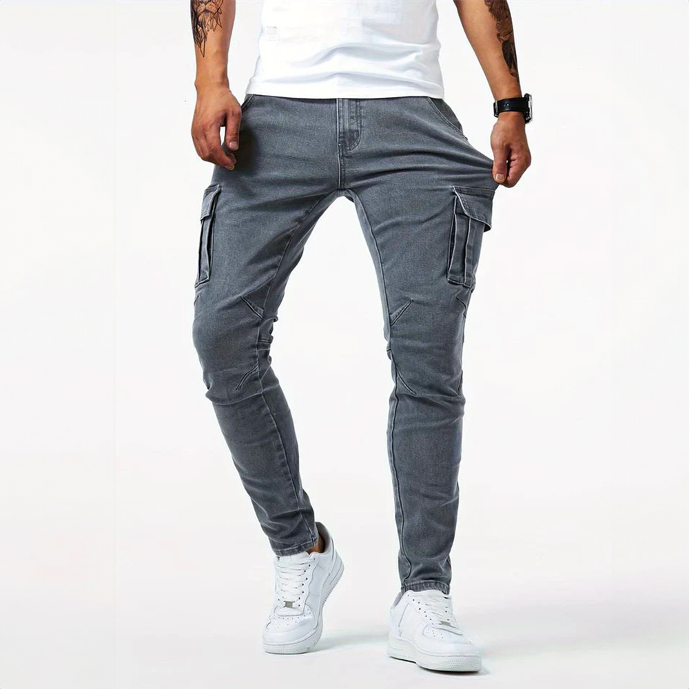 Edmundo: Modische Cargo-Jeans für Herren im Sommer