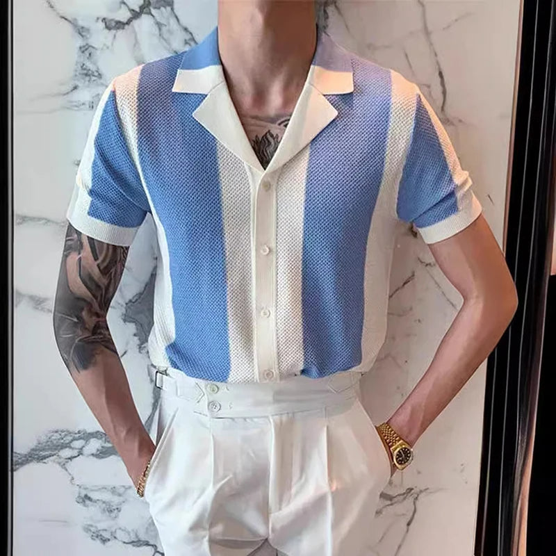 Sommerliches Strickhemd im eleganten Stil - Laurence