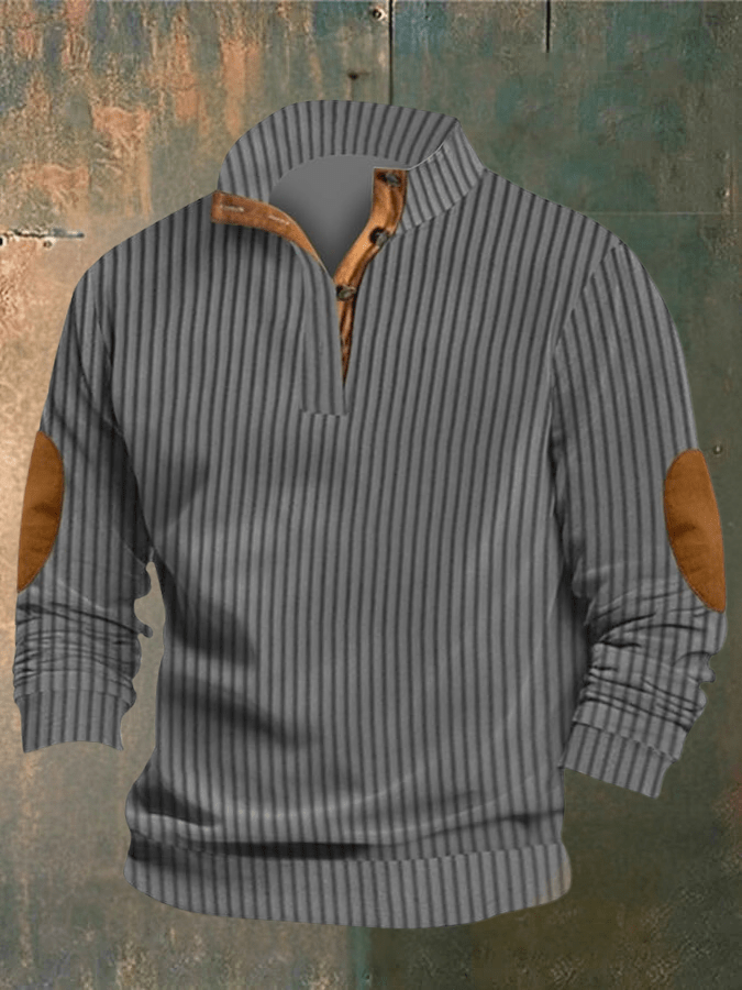Strickpullover von SIMON: Gerippter, hochgeschlossener Pullover