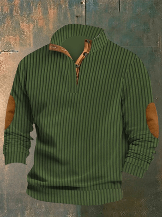 Strickpullover von SIMON: Gerippter, hochgeschlossener Pullover