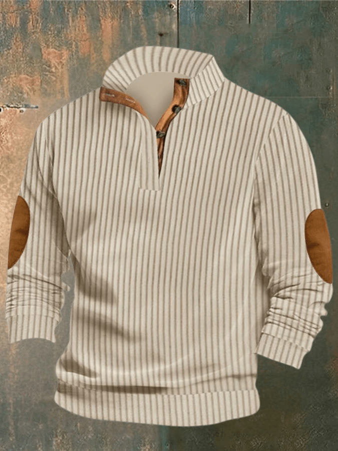 Strickpullover von SIMON: Gerippter, hochgeschlossener Pullover