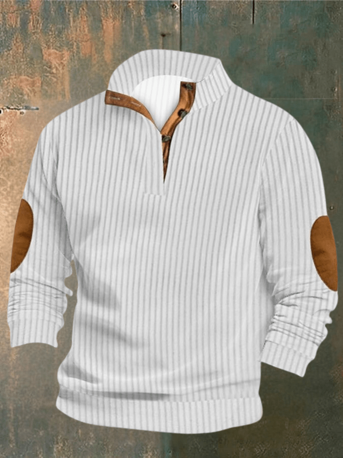Strickpullover von SIMON: Gerippter, hochgeschlossener Pullover