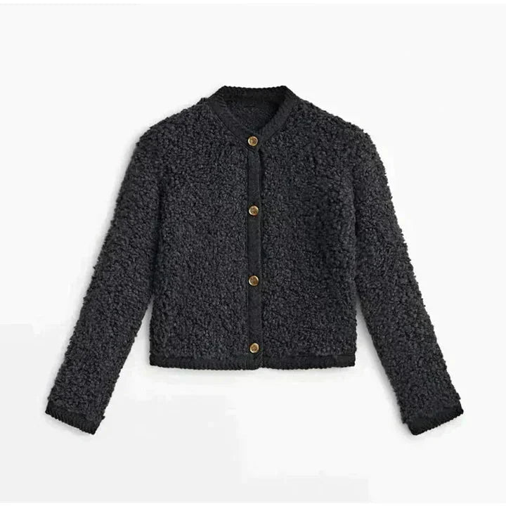 ModeGeist | Fuzzy Cardigan Weiche Textur Gemütliche Passform