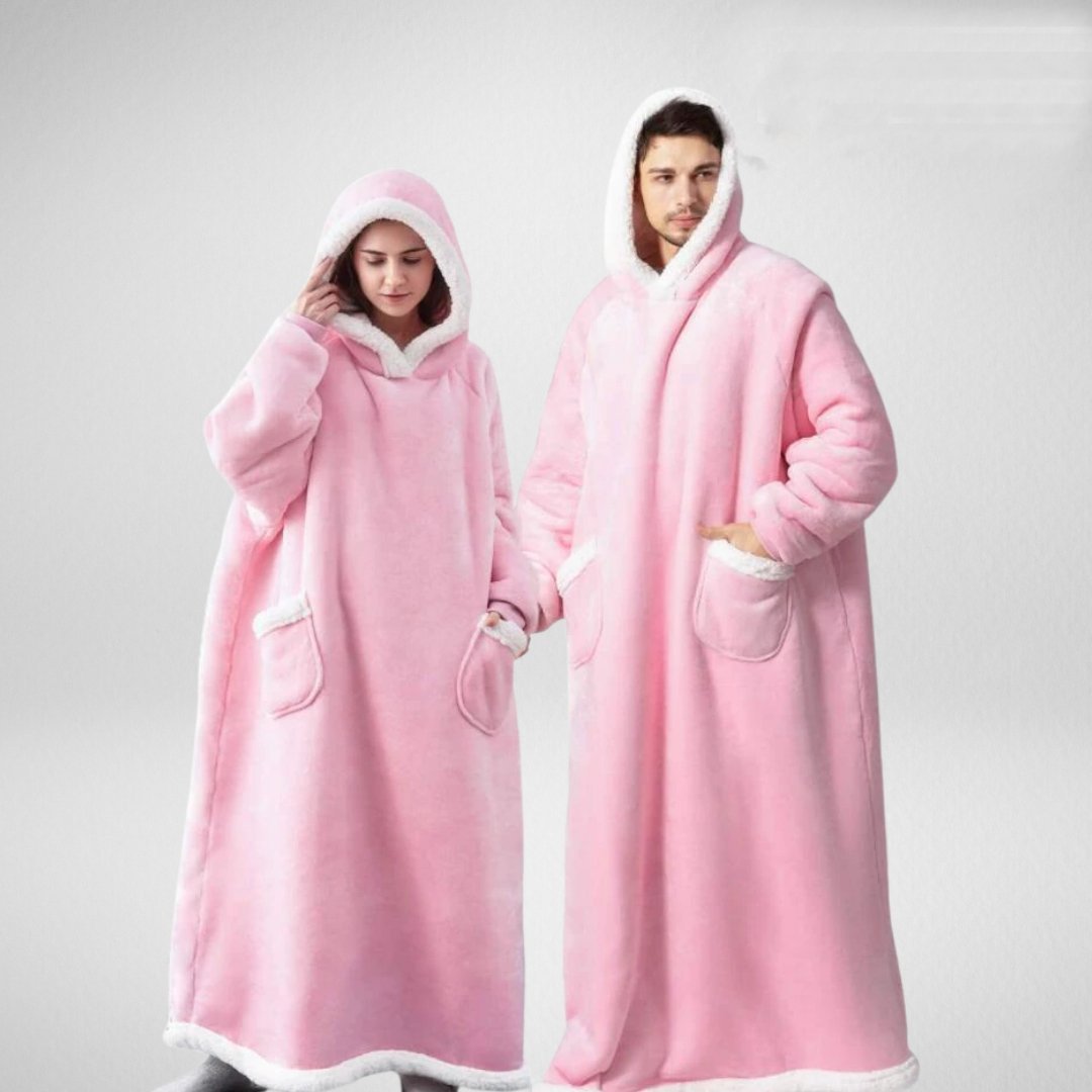 Fudus Langarm-Hoodie und Decke mit Taschen