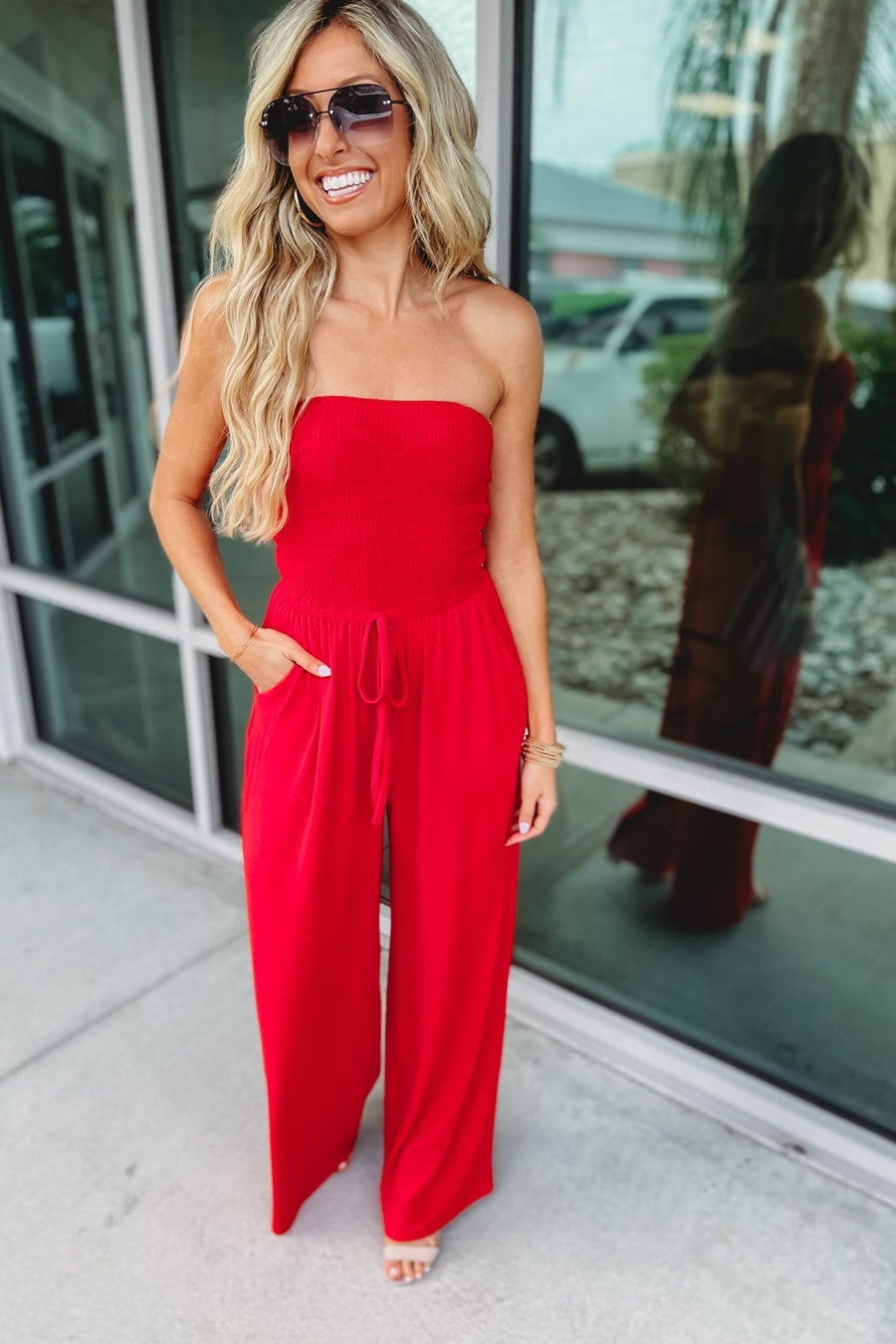 IRMGARD: Jumpsuit ohne Schultern