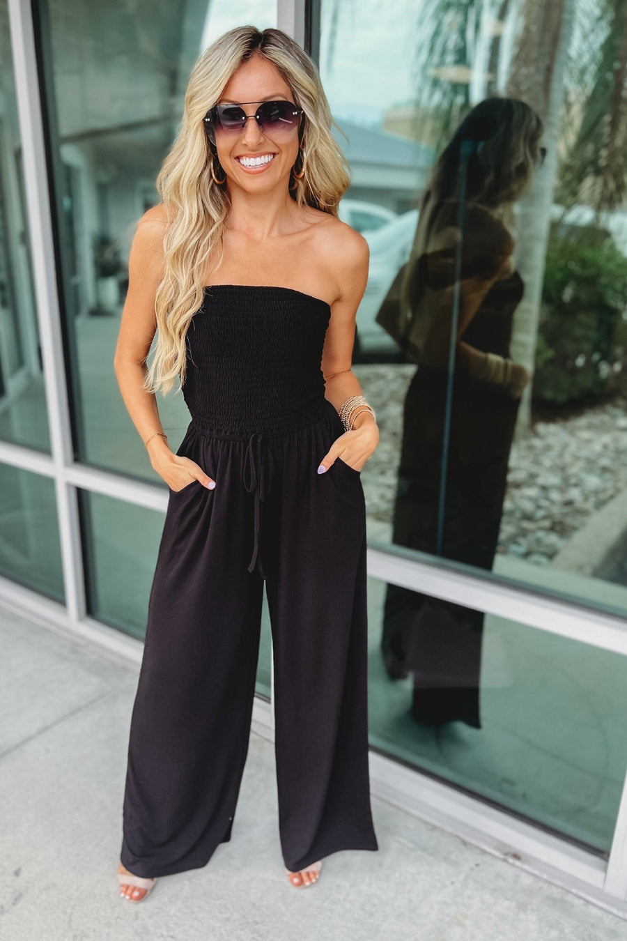 IRMGARD: Jumpsuit ohne Schultern