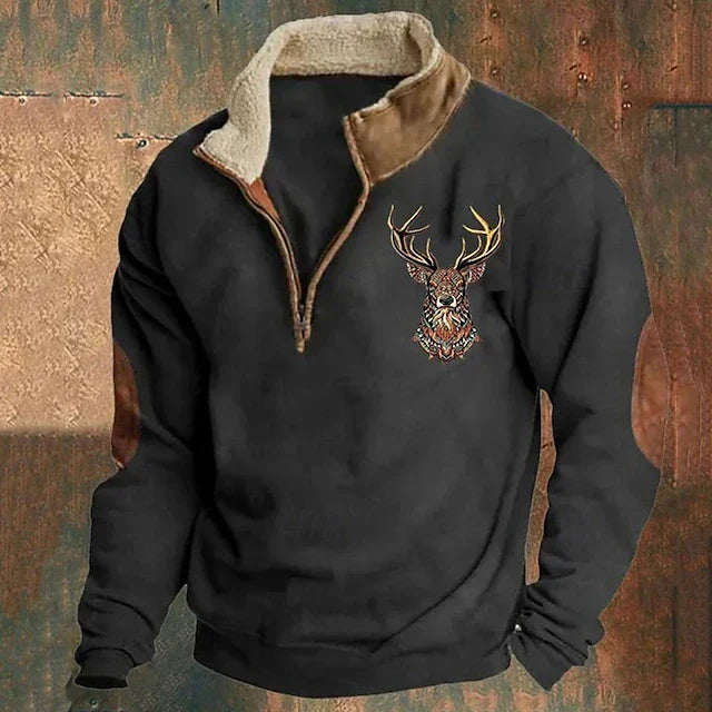 Fudus Sweatshirt mit 1/4-Reißverschluss