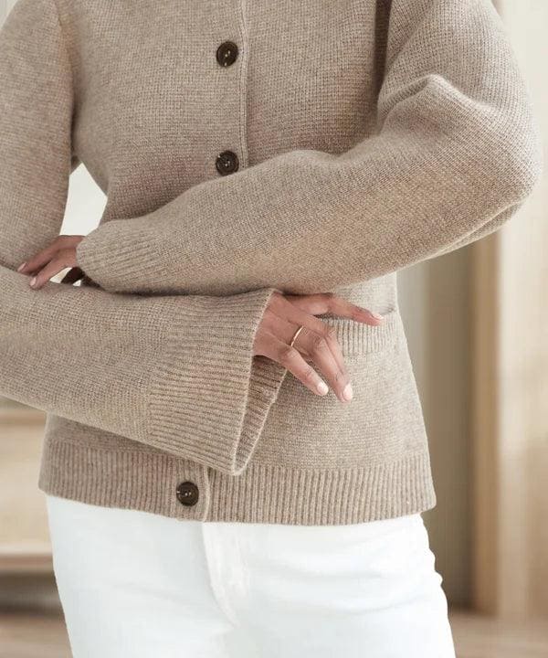 ModeGeist | Strick-cardigan Knopfverschluss Zeitloser Komfort