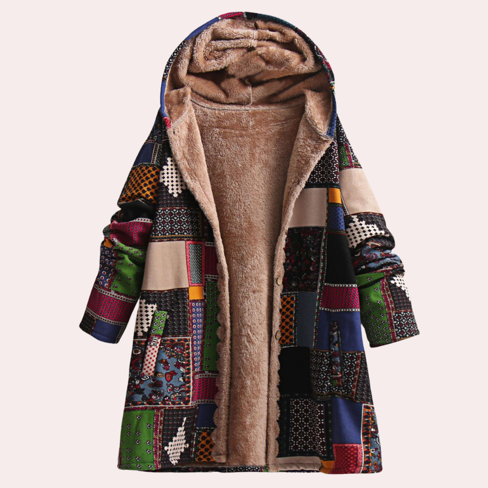 ModeGeist | Winterklassischer Warmer Mantel mit Kapuze für Damen