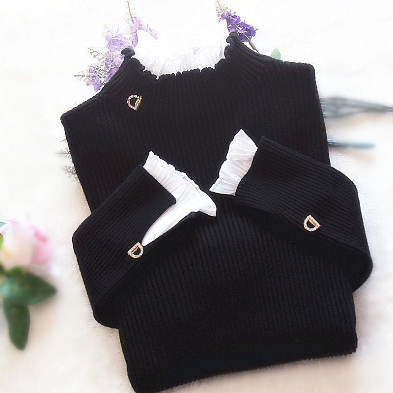 Helge Damen Rollkragenpullover mit koreanischer Spitze