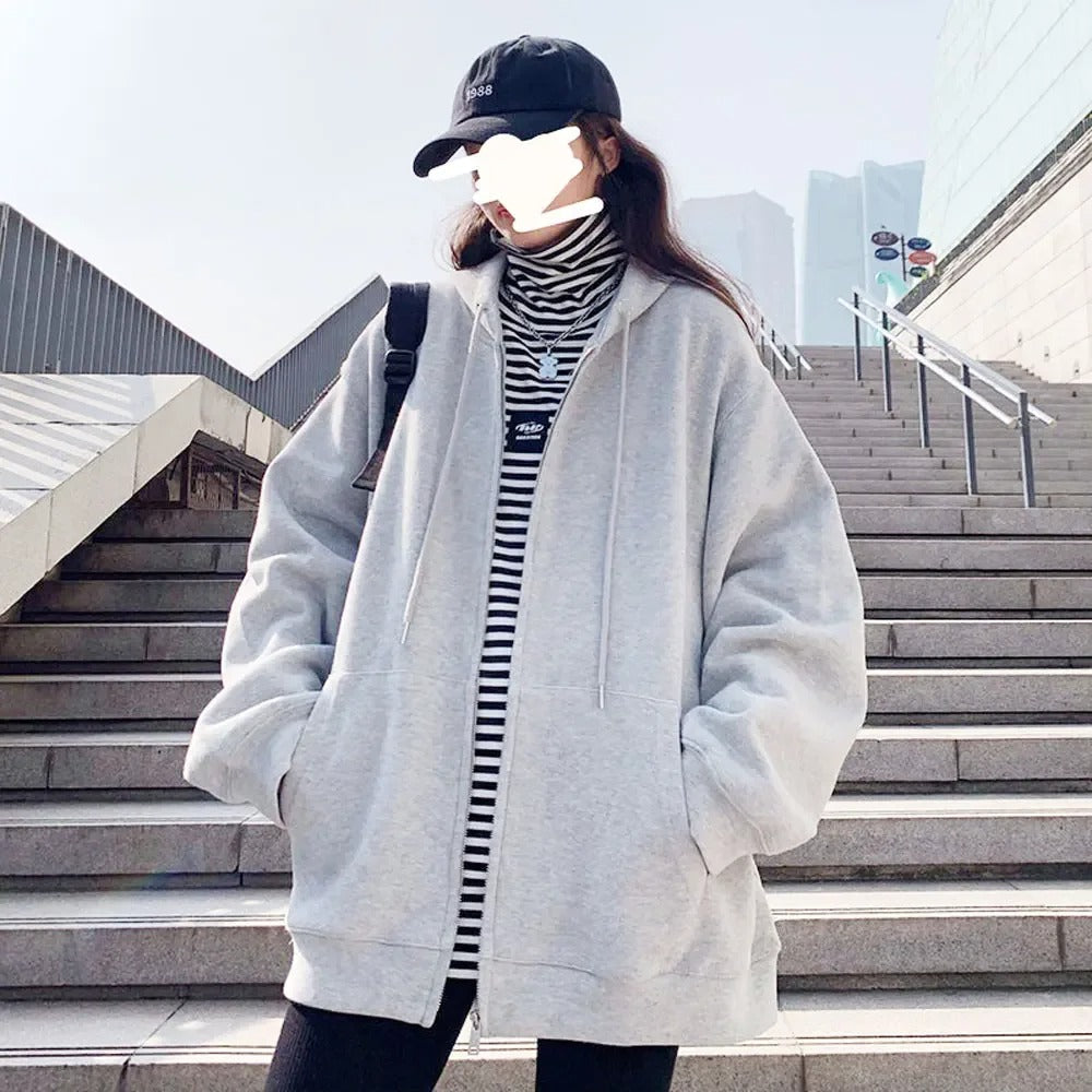 ModeGeist | Oversized Jacke mit Reißverschluss