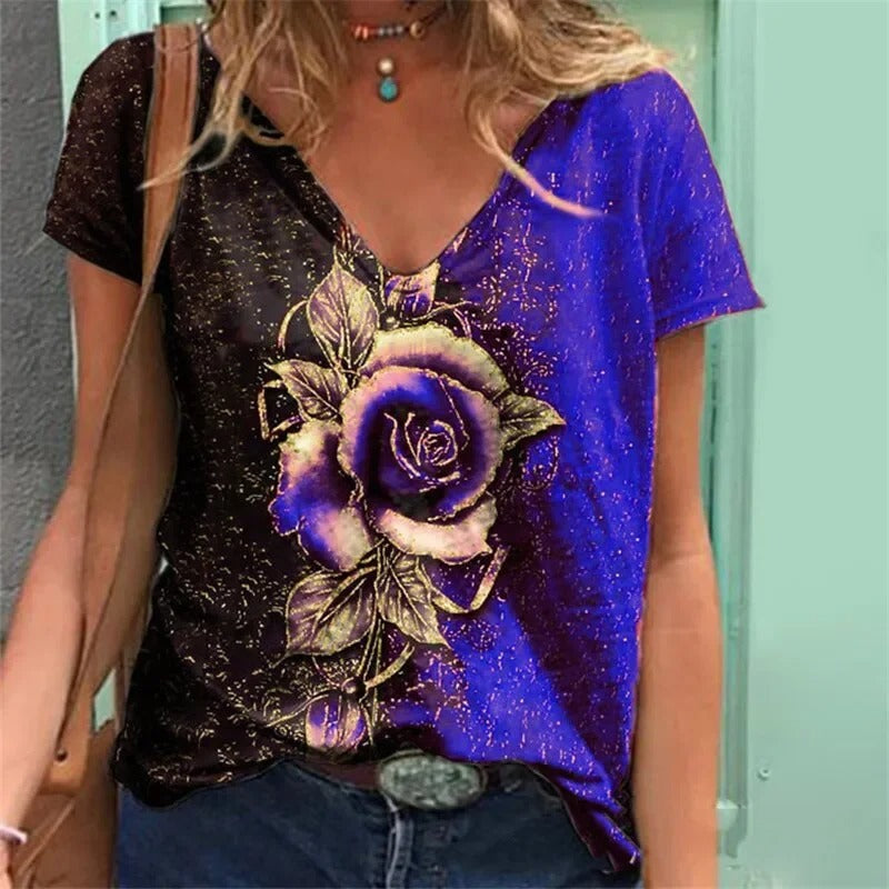 Damenshirt Aurelia mit V-Ausschnitt