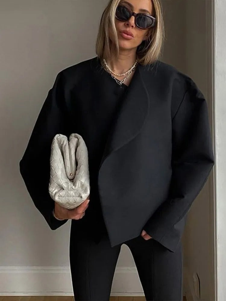 ModeGeist | Lockere Kurze Wolljacke